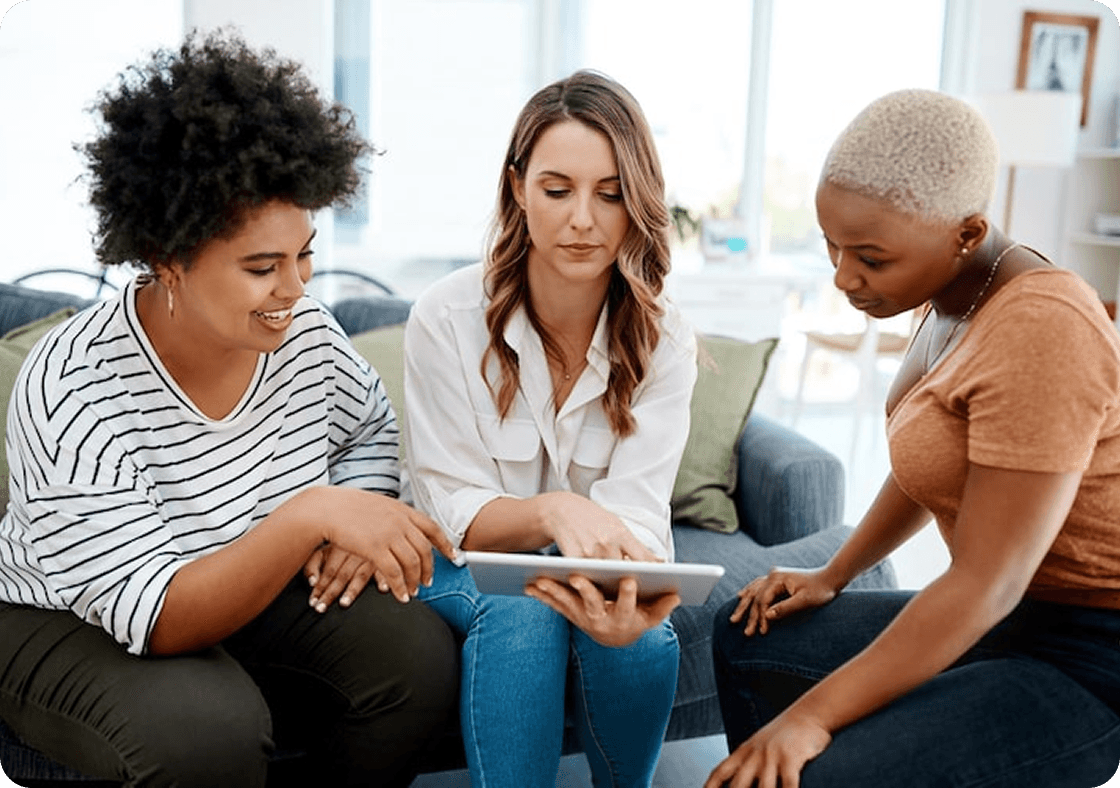 Lifestyle coach consulting with patients