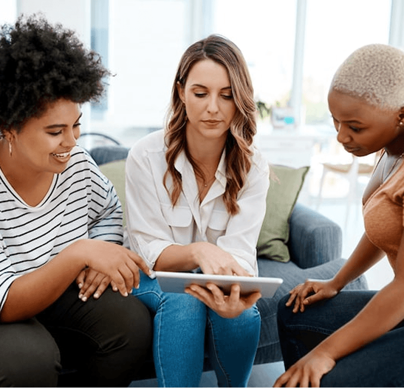 Lifestyle coach consulting with patients