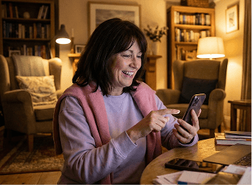 Woman hiking in snowy mountains